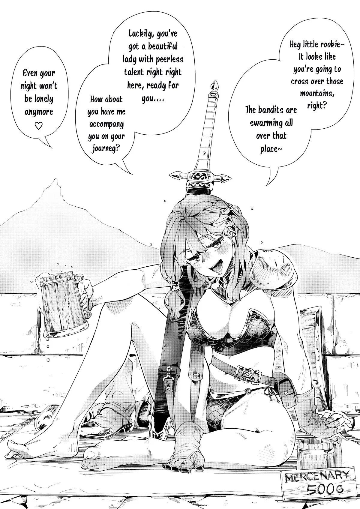 Hey, little rookie [Drunk Lady Warrior Belle #1]