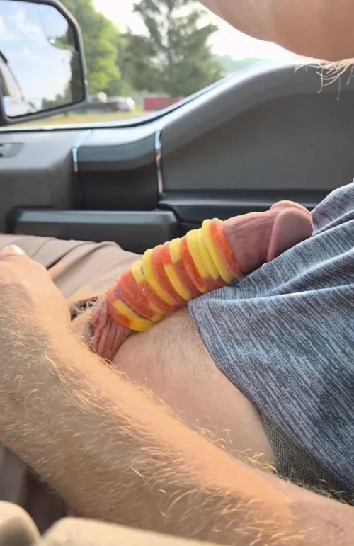 How many fruit rings can he fit?