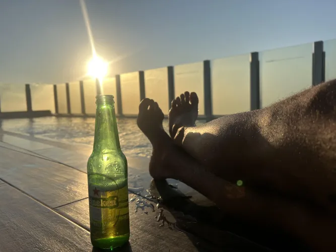 Imagine, your lips on them by the pool