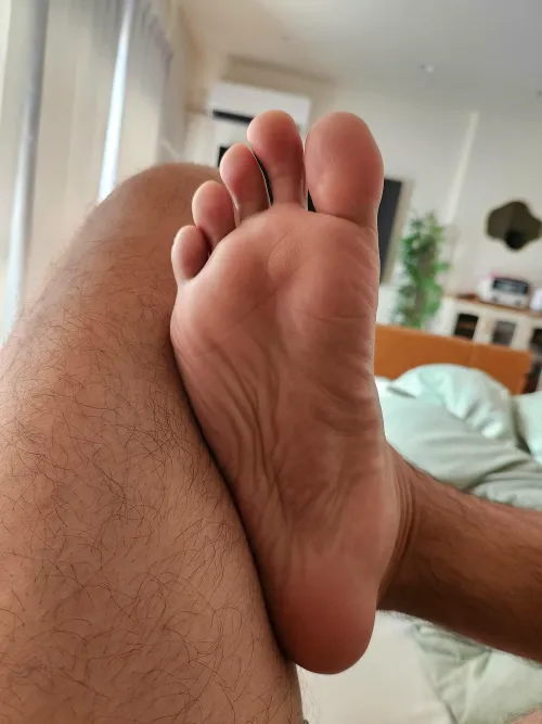 Massaging and smelling these soles is the best