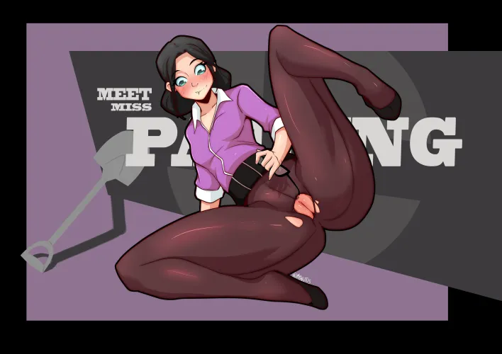Miss Pauling pussy peek by Numbnutus