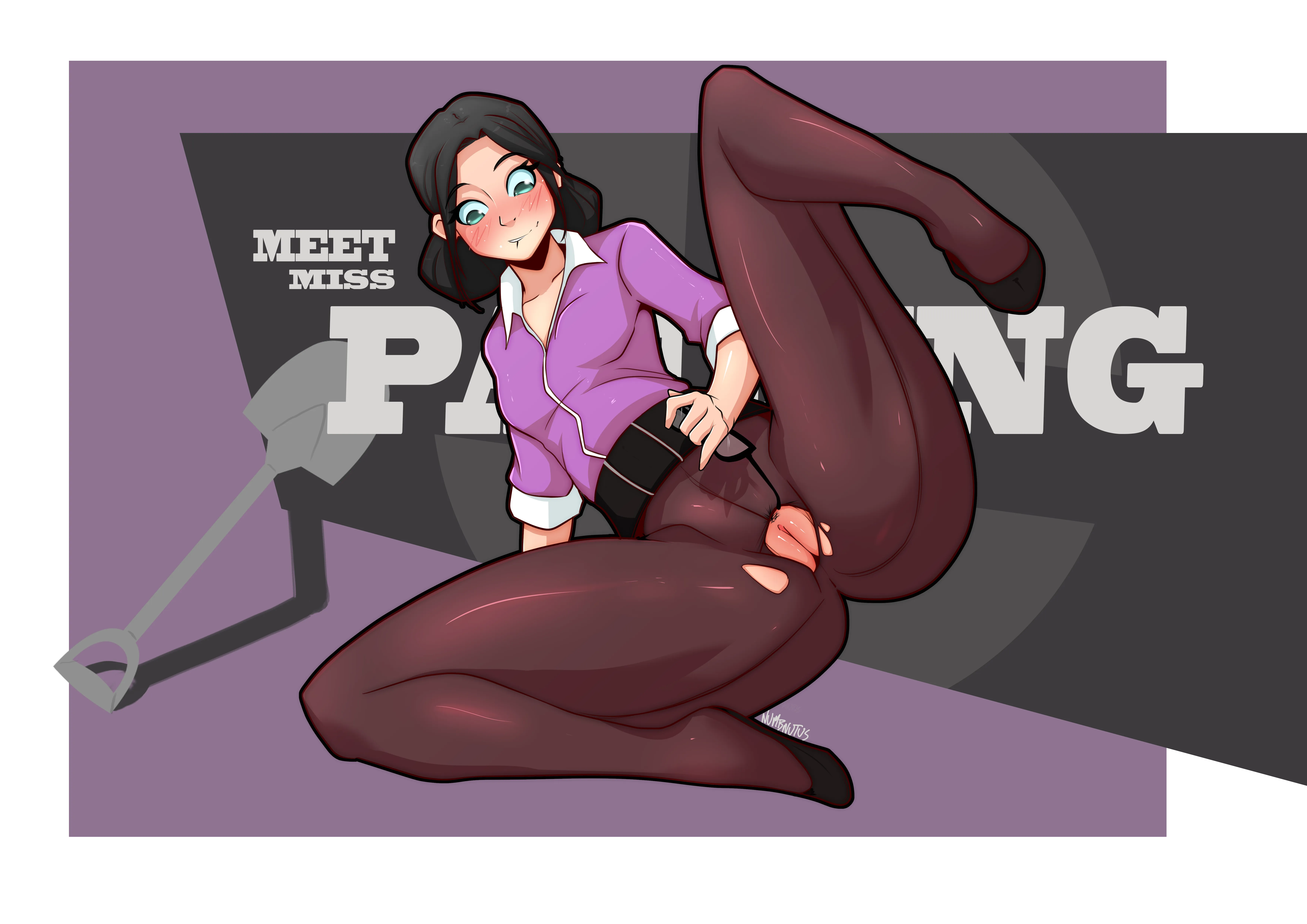 Miss Pauling pussy peek by Numbnutus