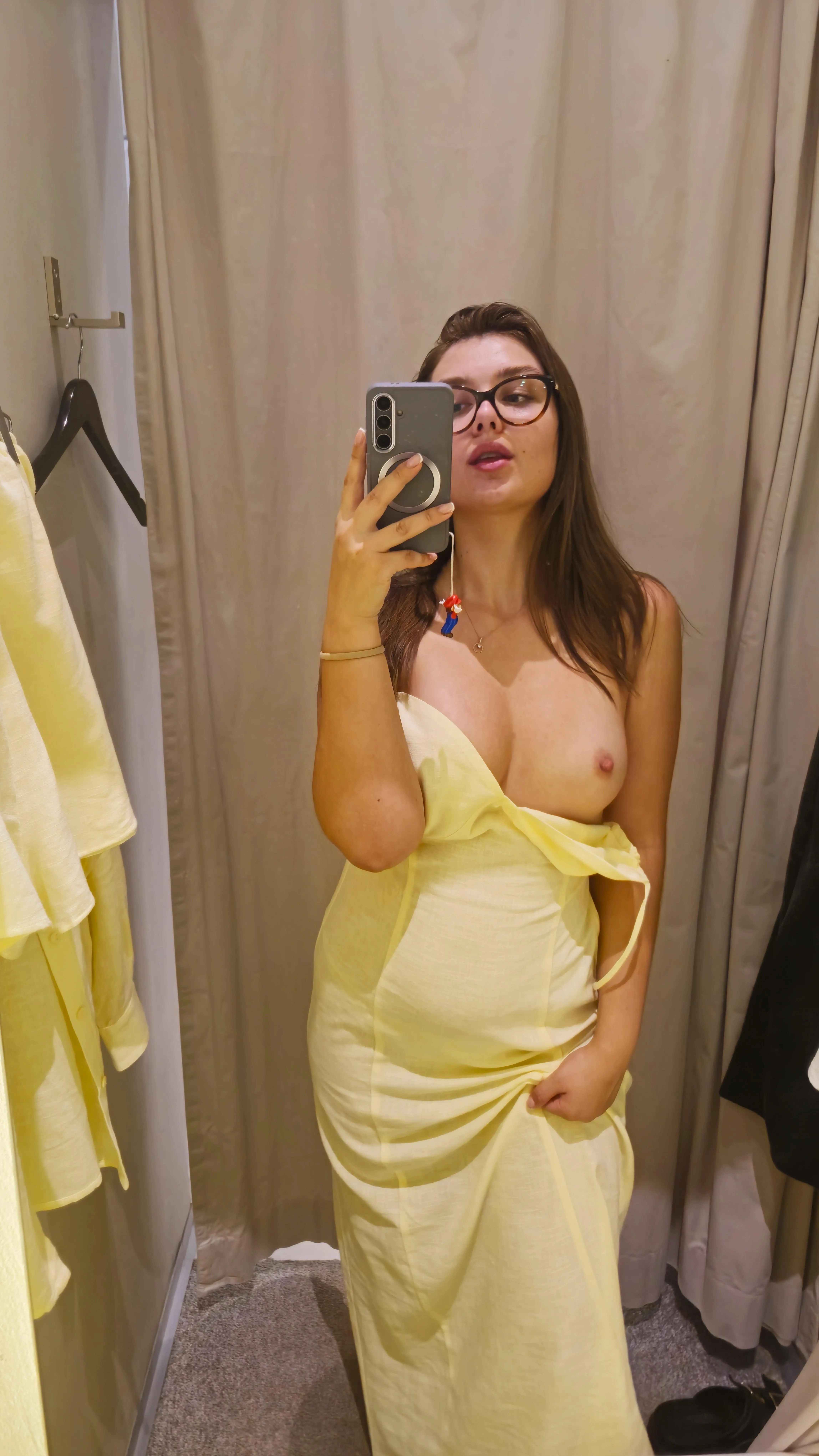 The fitting room photos always look hot