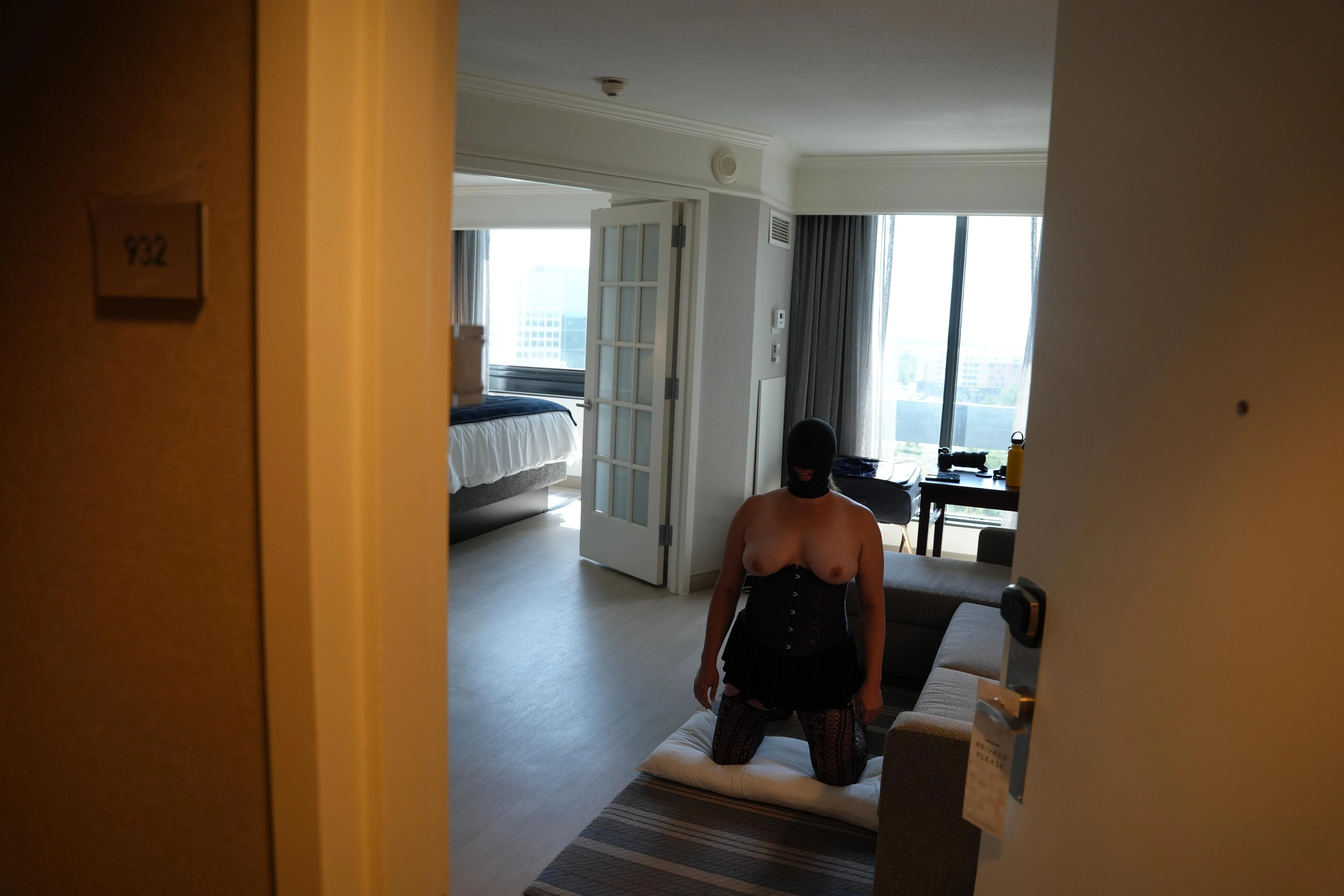 Waiting by the door once again, but this time I had a date