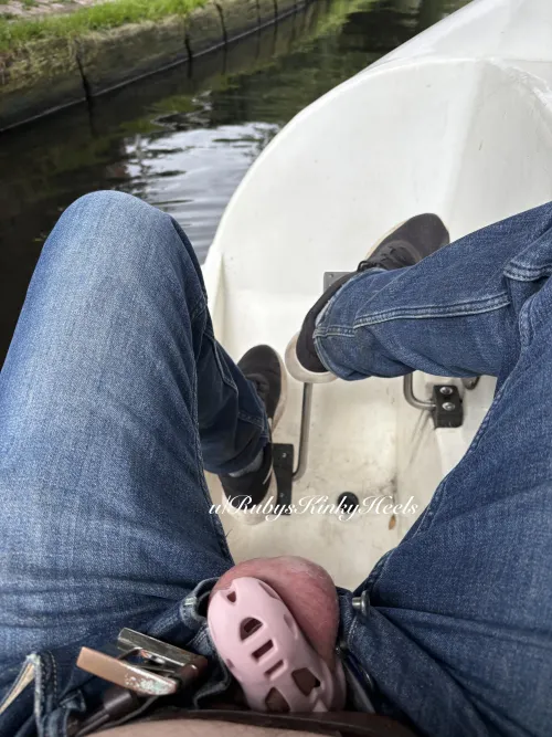 I took him for a little ride on the pedal swans