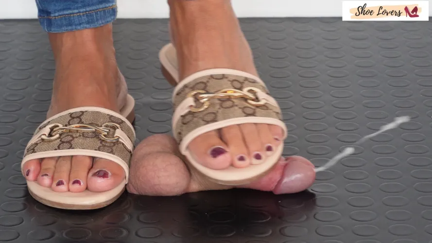 Jeans and flats sandals