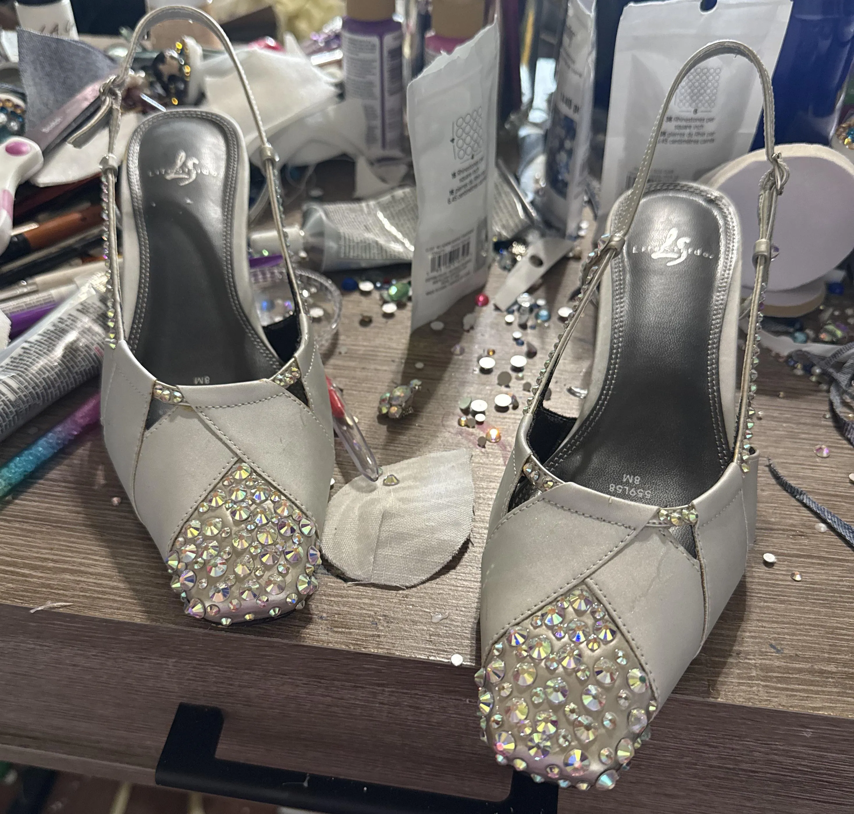 Old lady church shoes make the best bases for show shoes