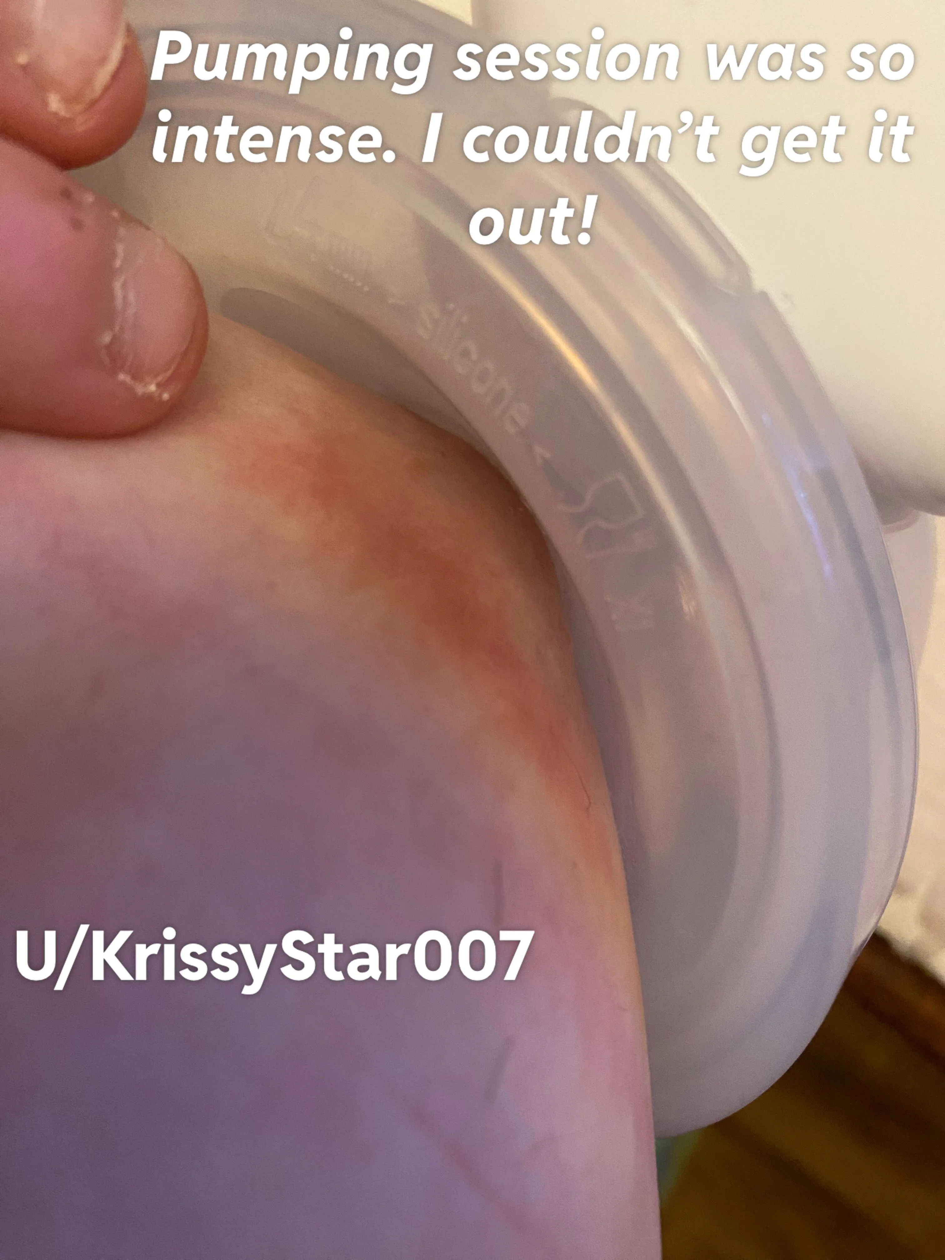 Strong suction on my udders for milking session!