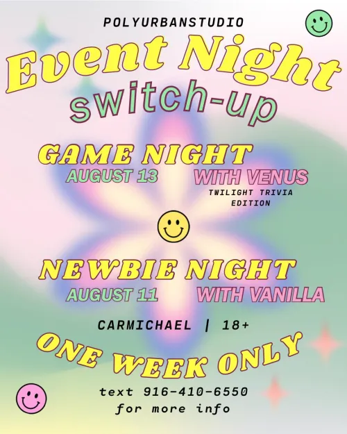 EVENT NIGHT SWITCH-UP—THIS WEEK ONLY