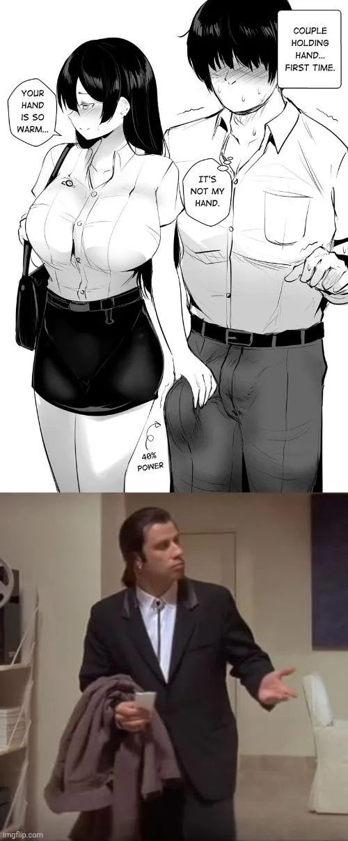 First time holding hands and she skipped the tutorial.