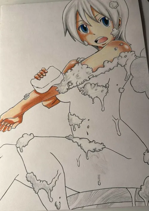 Lisanna's drawing in progress