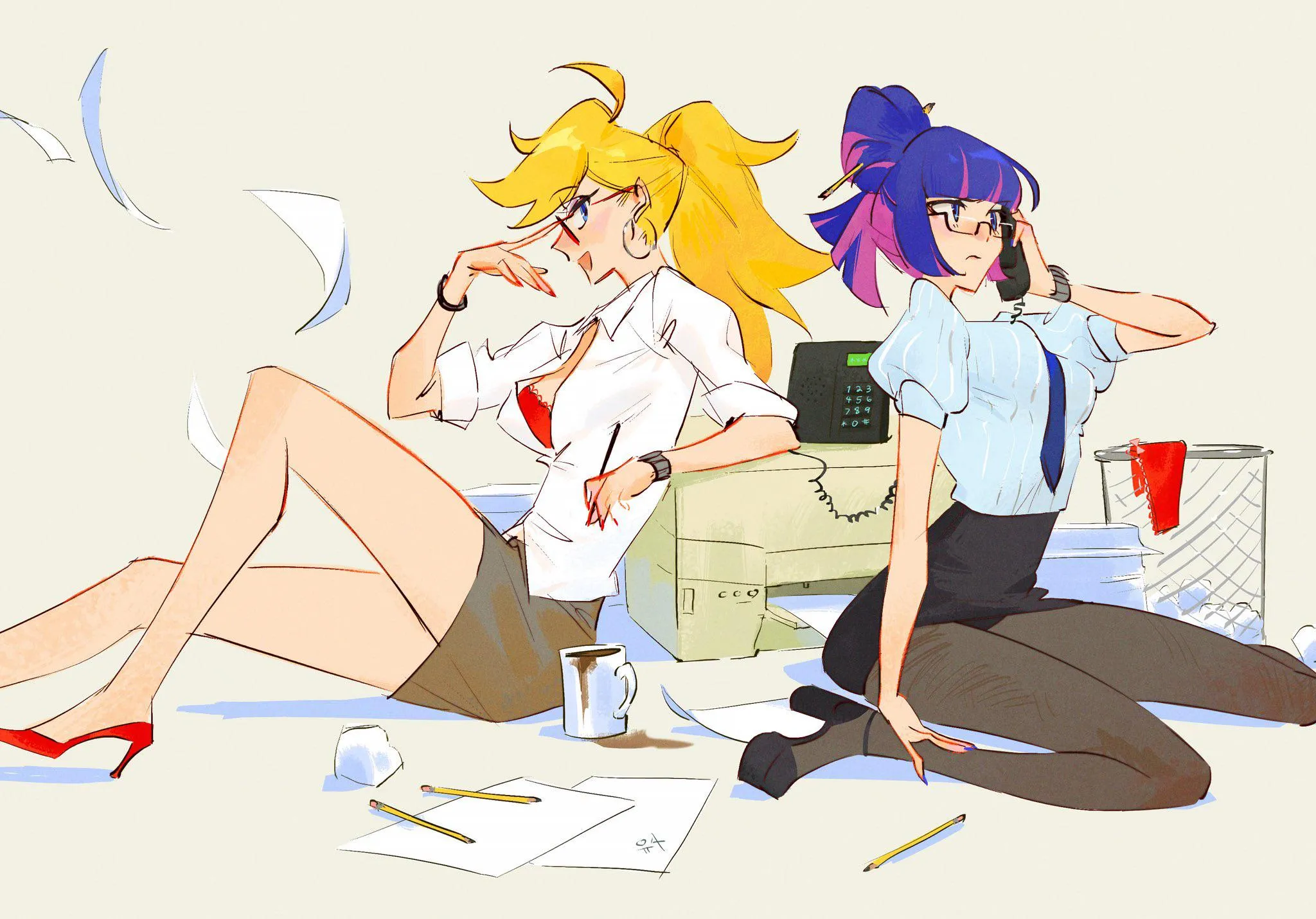 Office Panty & Stocking [Panty & Stocking W/ Garterbelt]