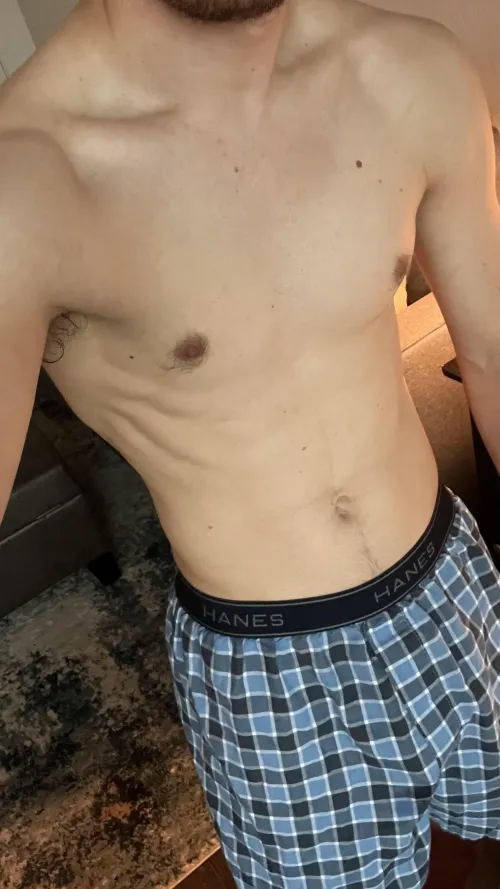 Feels so good to strip down to my classic boxers and feel the freedom