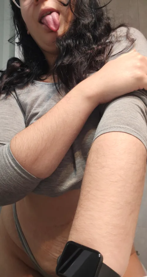 The hairs on my [arms] shine after moisturizing them with cream.