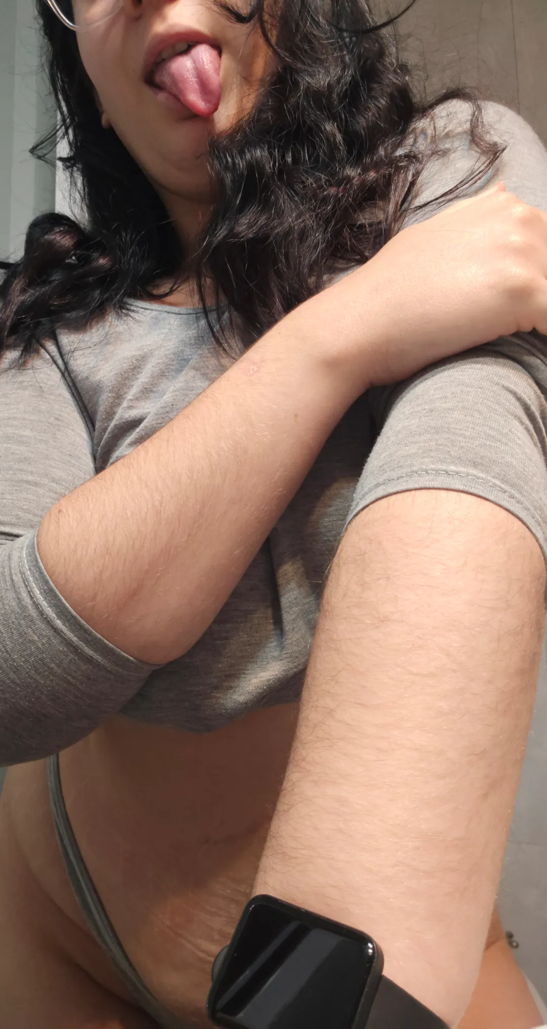 The hairs on my [arms] shine after moisturizing them with cream.