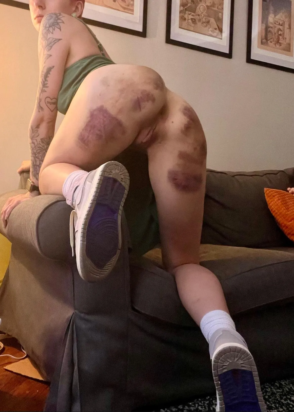 Caned in front of an audience over the weekend