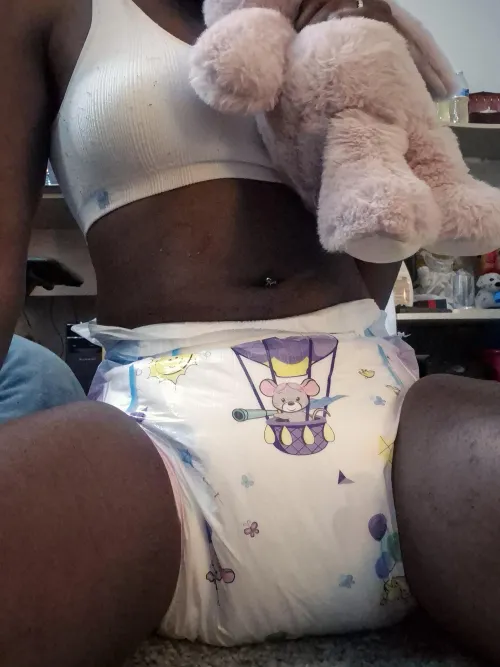 double diapered for the first time >///<