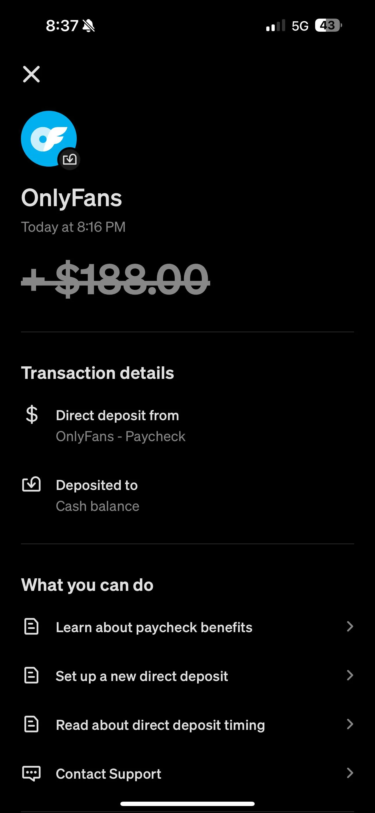 OnlyFans withdrawal help