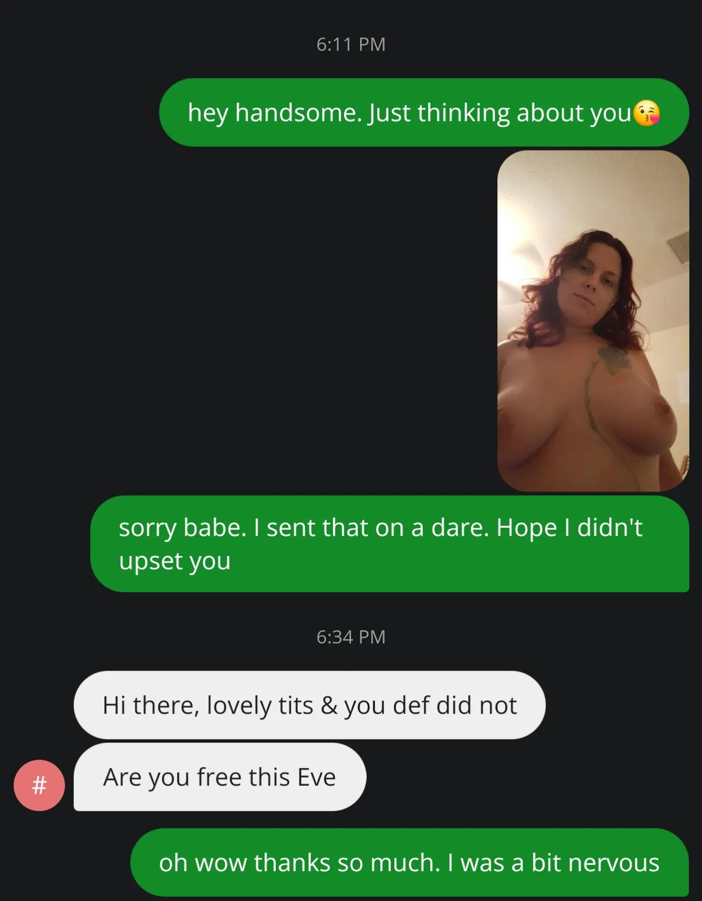 40F didn't have a good person to text so picked a random off CL