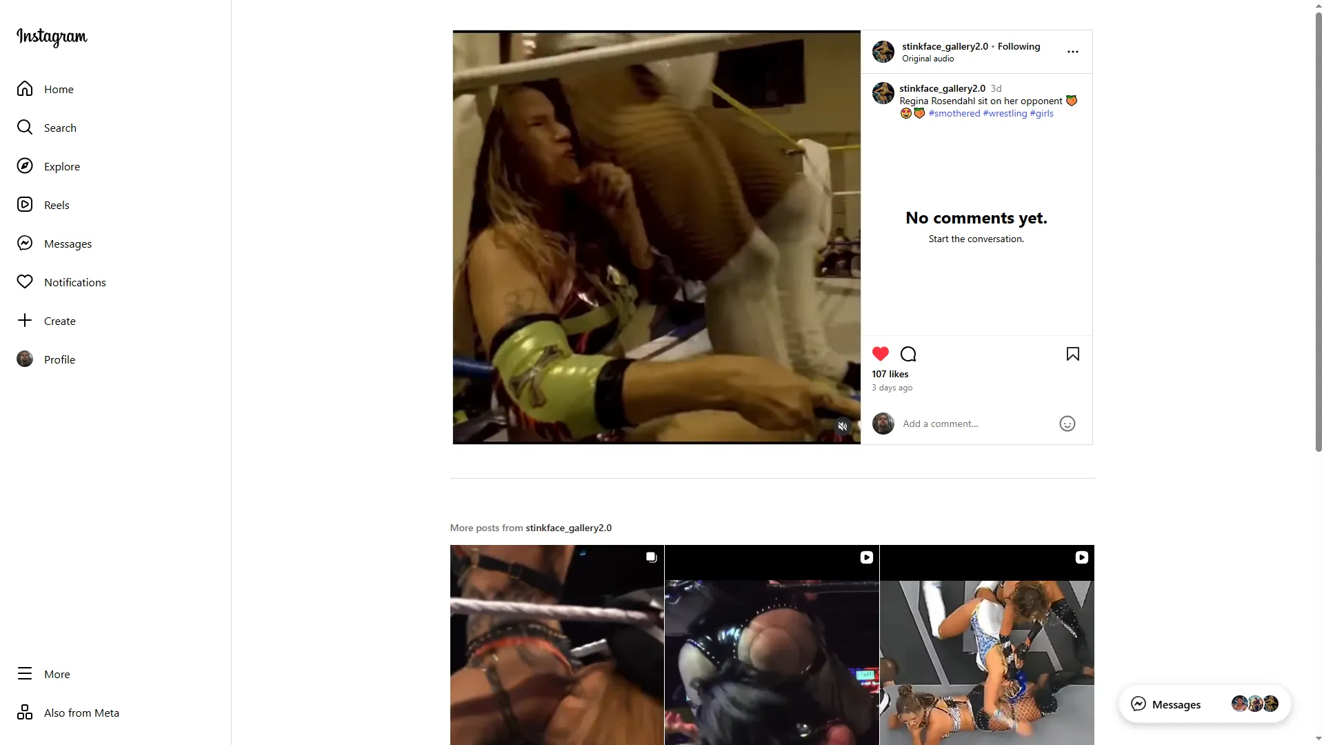 Regina Rosendahl screenshot of new stinkface