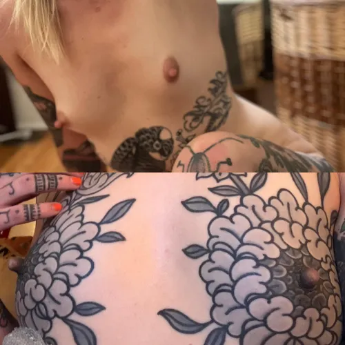 Before & after titty tats