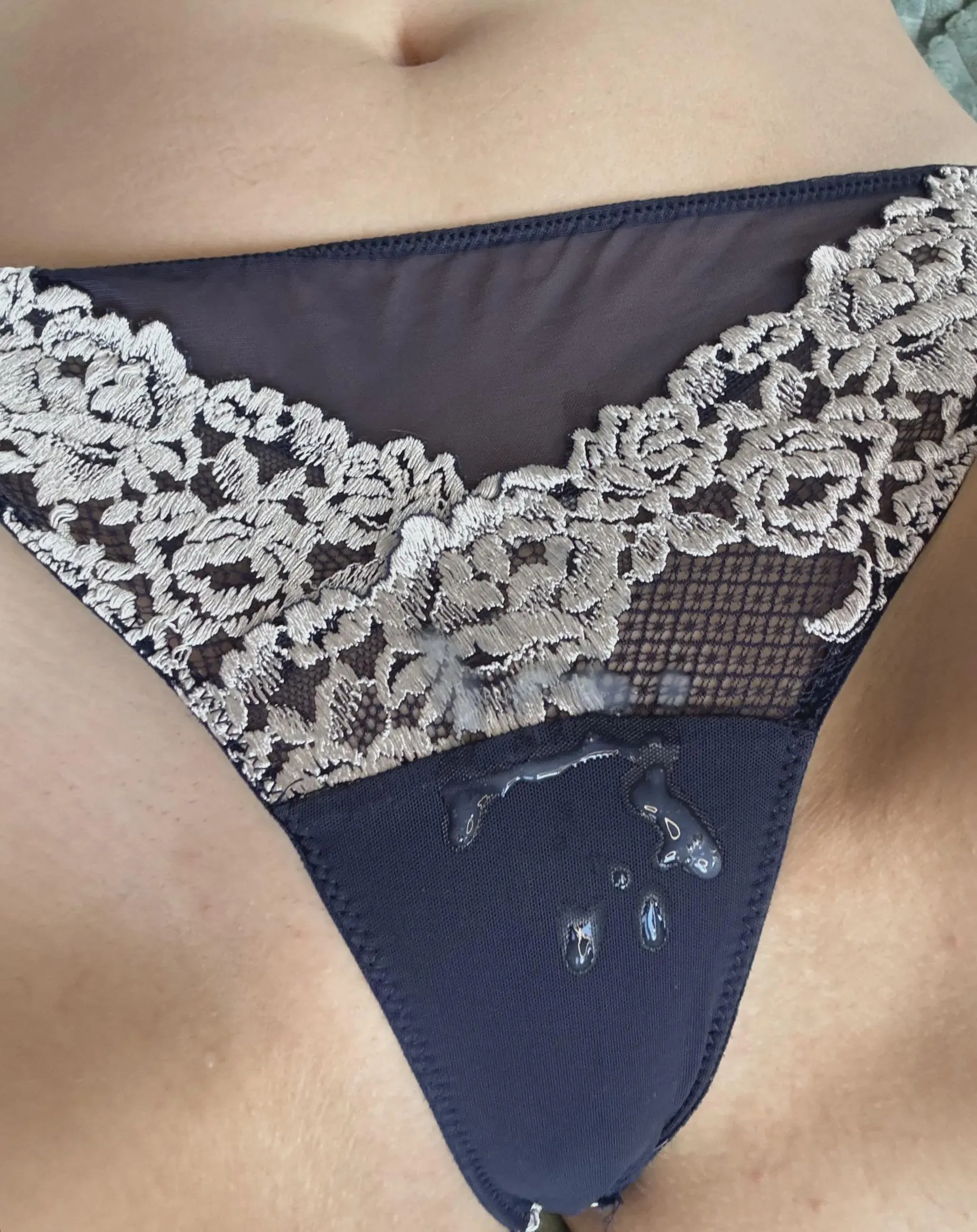 I love it when they cum on my panties and then I lick the cum off