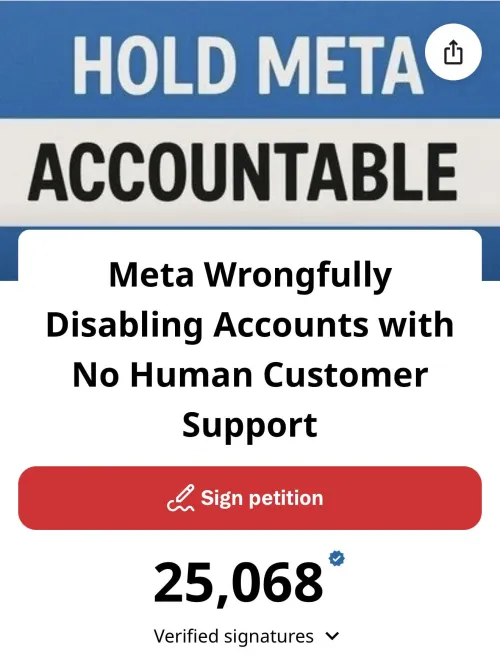 Instagram and Meta REFUSE to acknowledge the damage they’ve done-despite 100’s of THOUSANDS of user complaints & unjust bans.They scaled back HUMAN MODERATORS by 90% for a busted AI that can’t tell a TOS violation from Mark Zuckerburgs ass.Plea