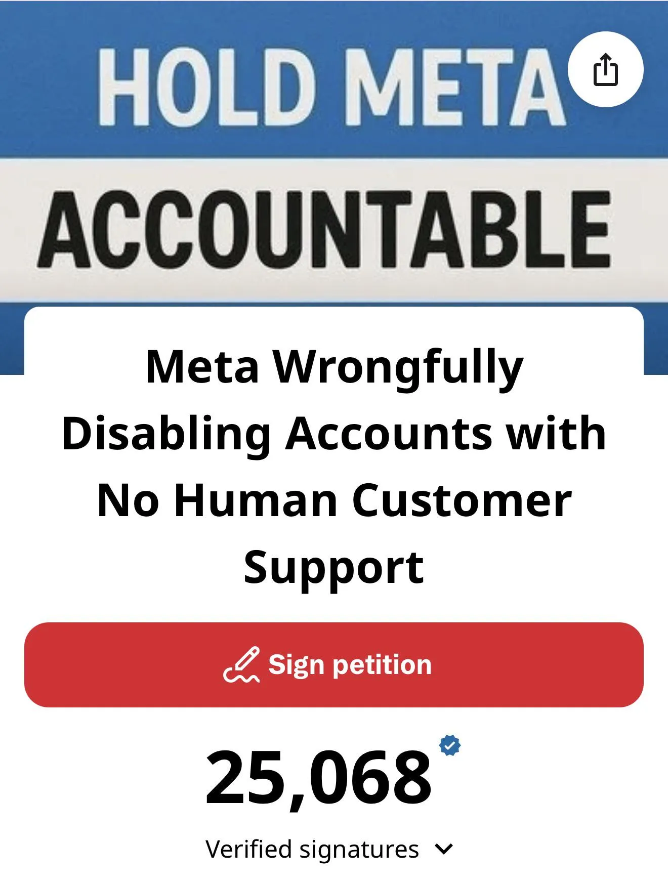 Instagram and Meta REFUSE to acknowledge the damage they’ve done-despite 100’s of THOUSANDS of user complaints & unjust bans.They scaled back HUMAN MODERATORS by 90% for a busted AI that can’t tell a TOS violation from Mark Zuckerburgs ass.Plea