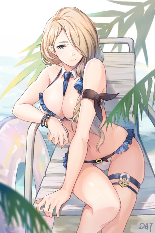 Mercedes posing on a beach chair [DAT]