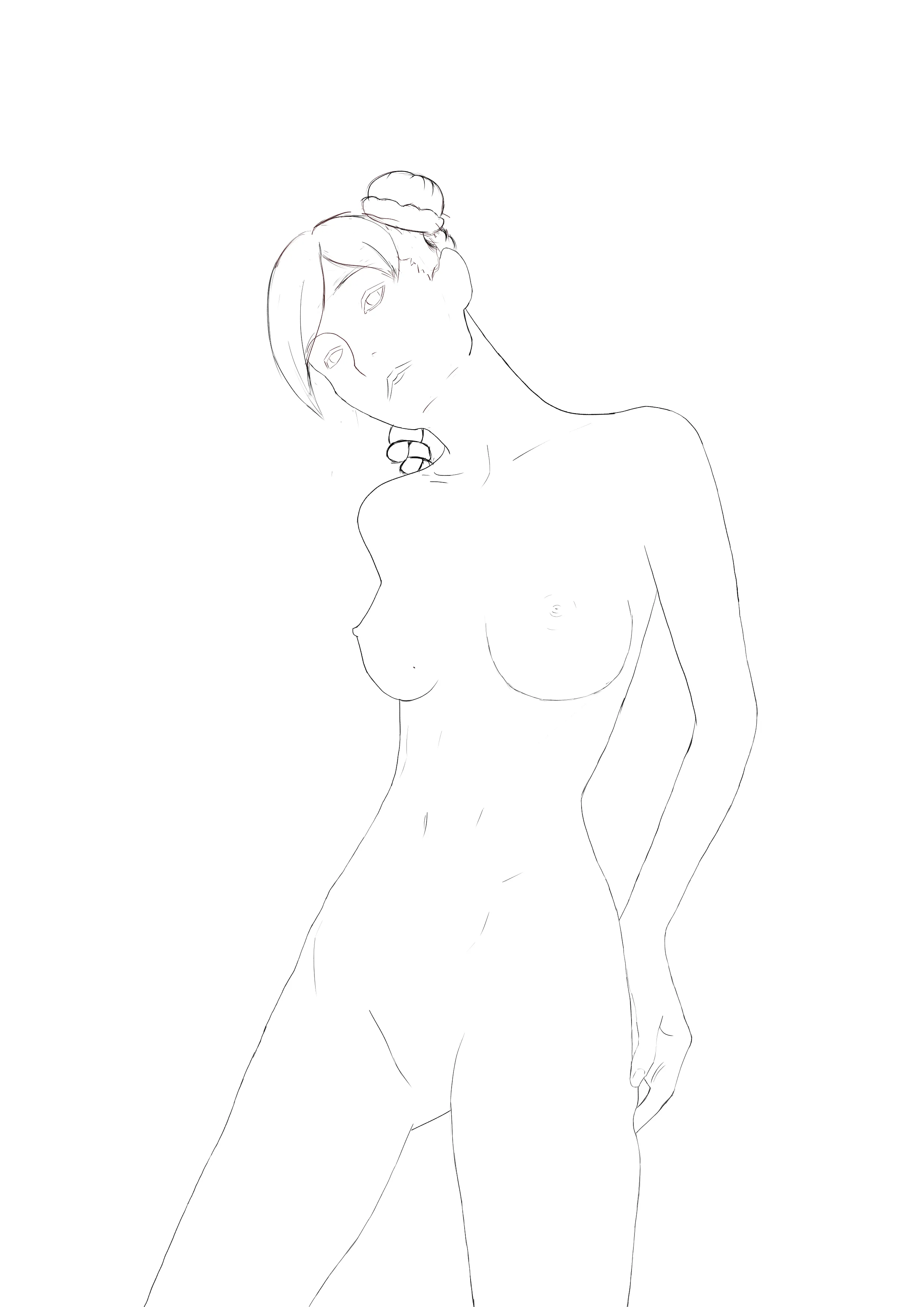 Practiced lineart, Tenten from naruto