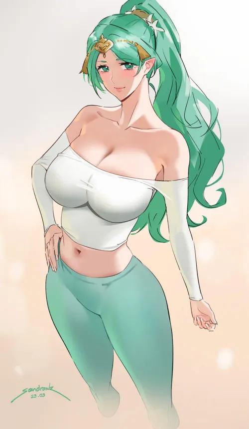 Rhea in a ponytail (and a tight outfit) [Sendo]