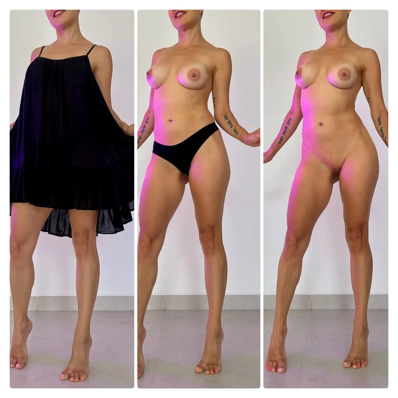 Slow but complete undressing 50yo milf