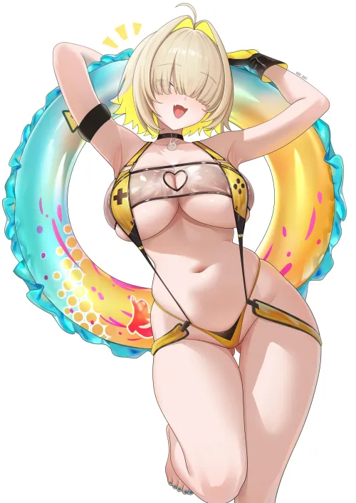 Elegg with swim ring (ABP_ART)