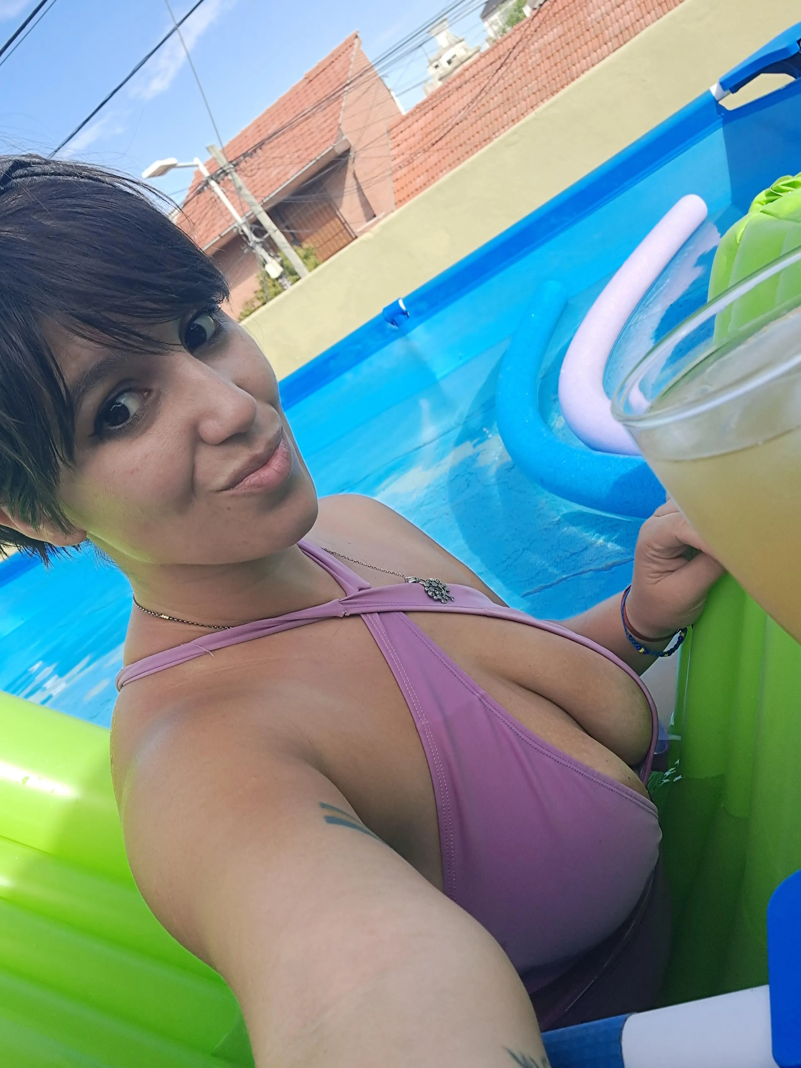 You really want to come to your neighbor's pool.