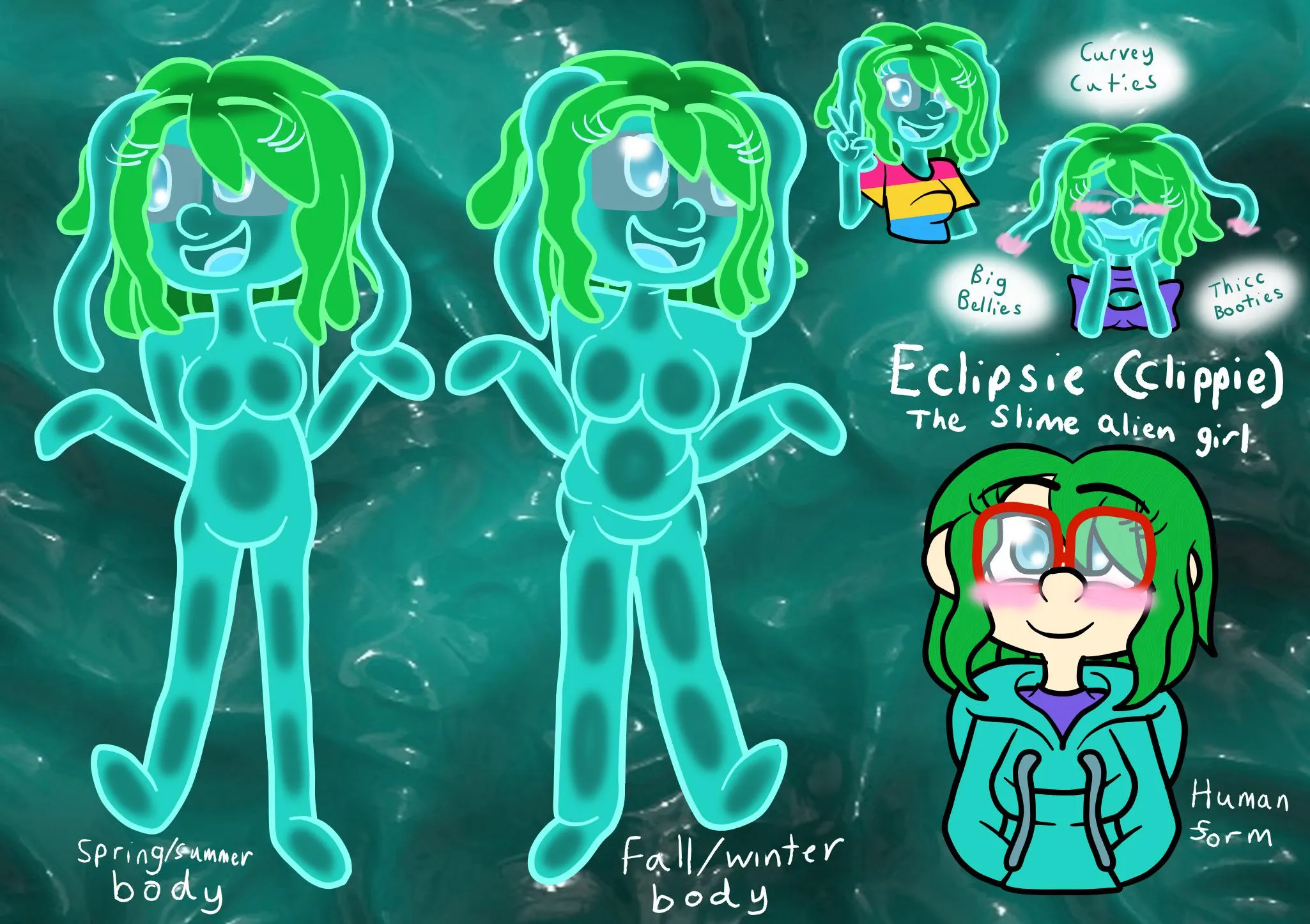 cartoon Slime Girl cute