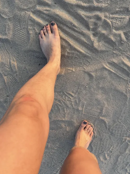 Feet in the sand