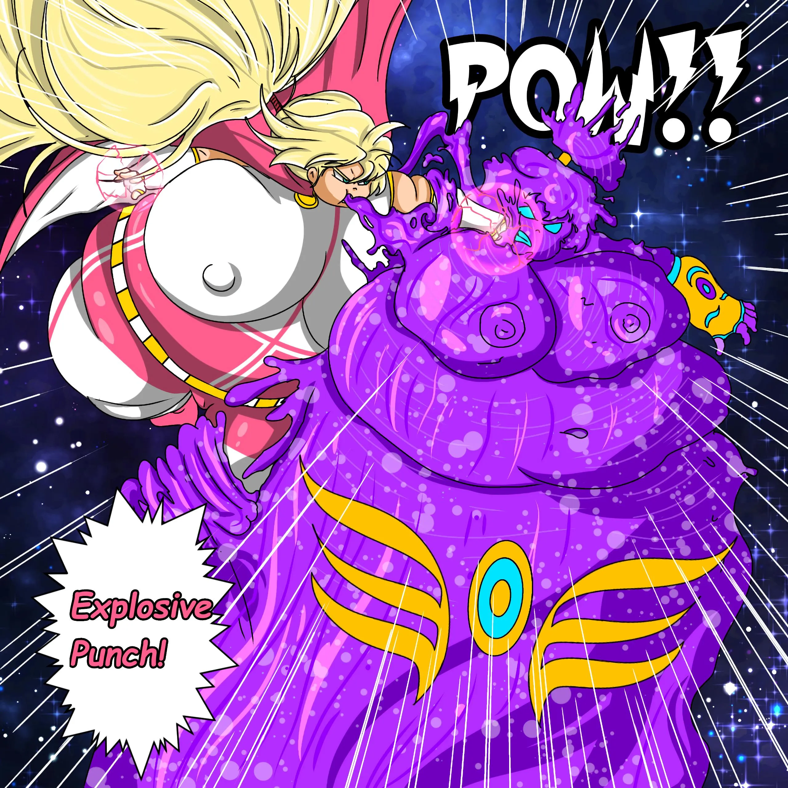 Herogirl vs monster blueberry