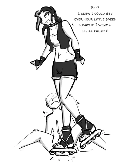 I feel like she missed the bumps. Try again.