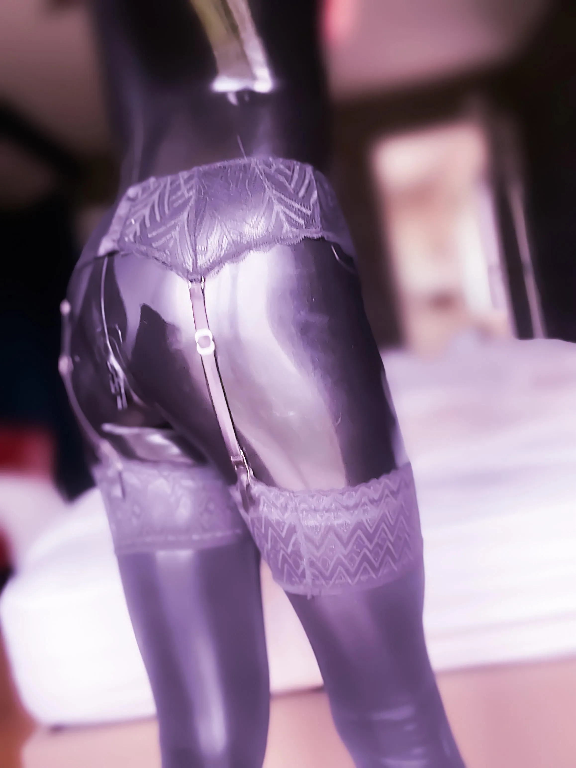 I tried to put lingerie over latex lol