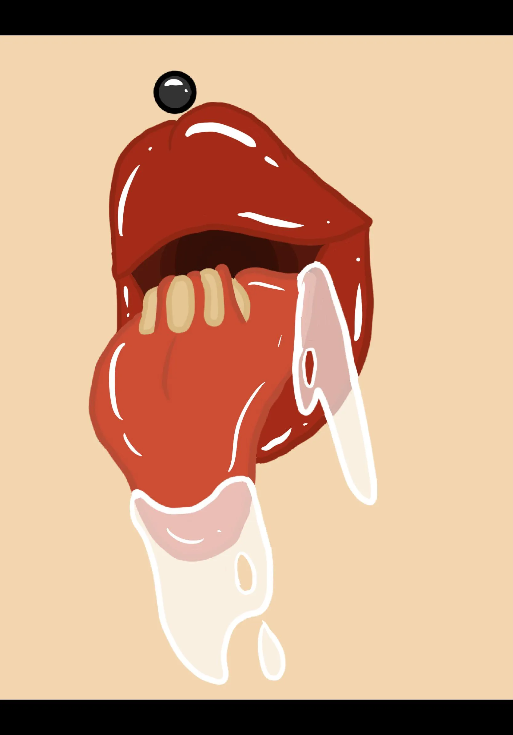 {image} Drool is just so sexy, I think (oral vore) (art by me)