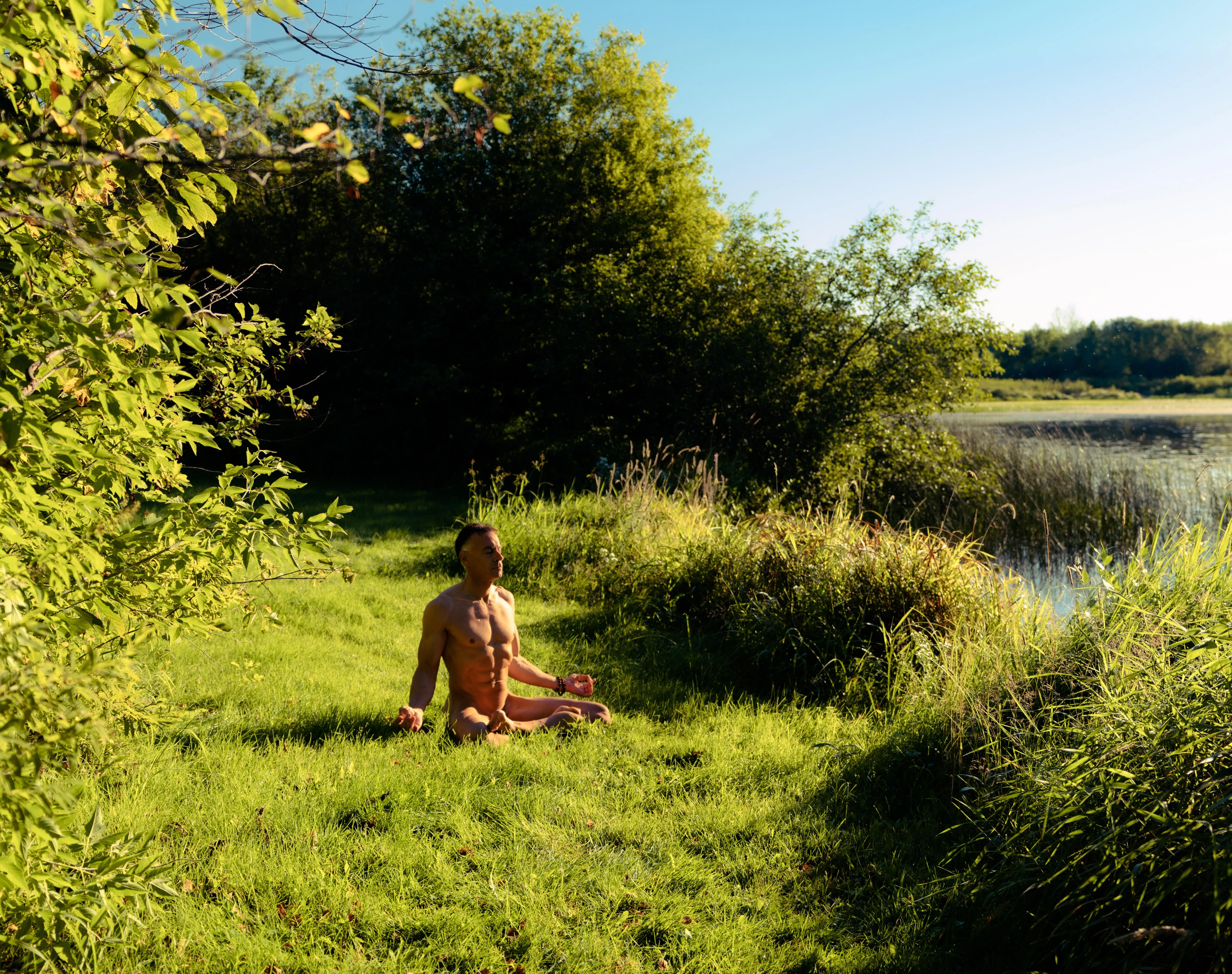 Meditation by the lake, my happy place in a chaotic world🧘‍♂️