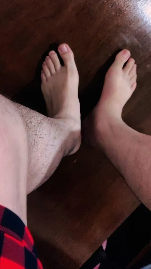 My big bare feet at home.