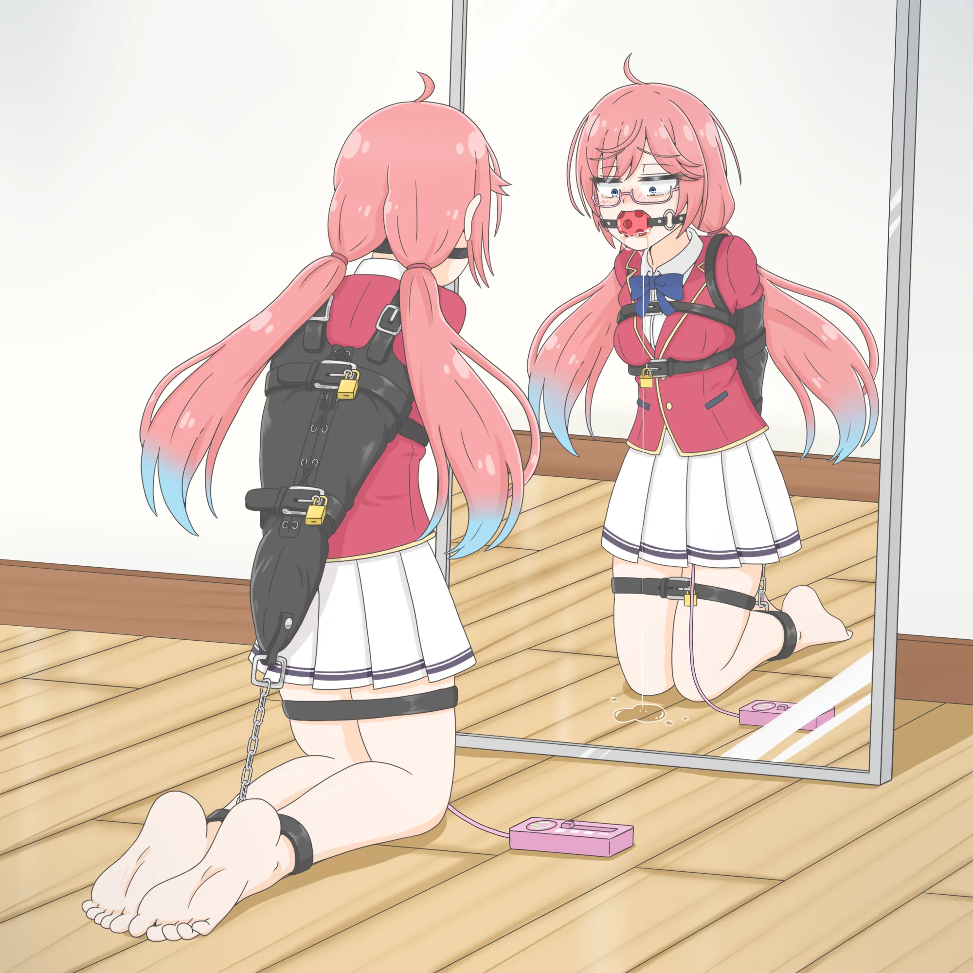 Never practice selfbondage without a failsafe escape, like this girl