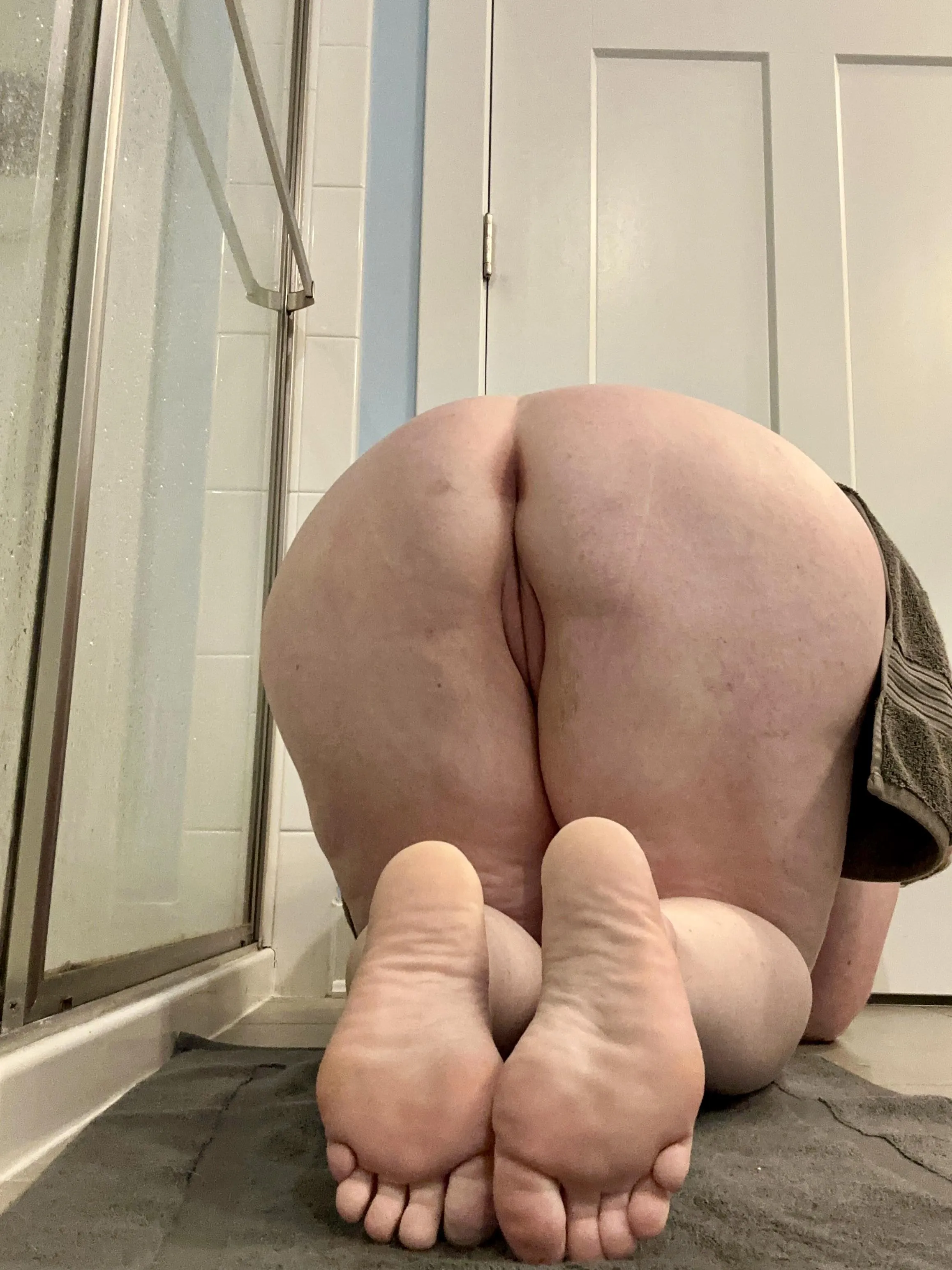 Pre threesome shower. All clean to get dirty again.