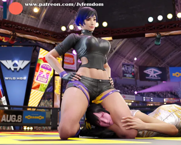 Reina Mishima leg lock!