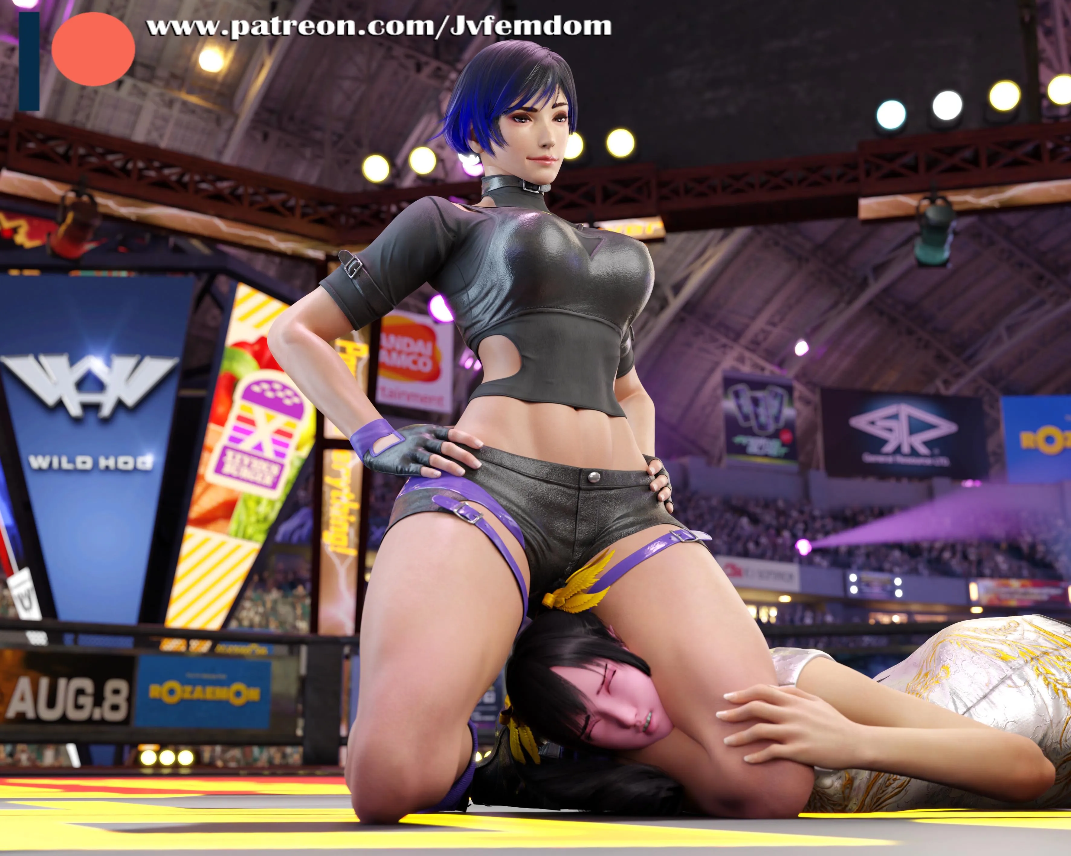 Reina Mishima leg lock!