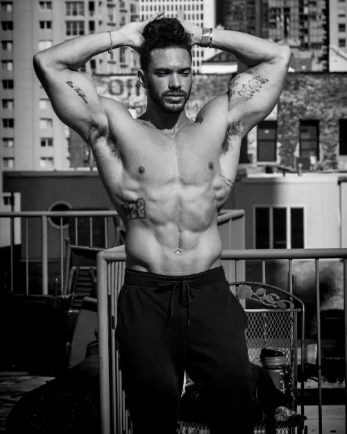 Rooftop yoga session