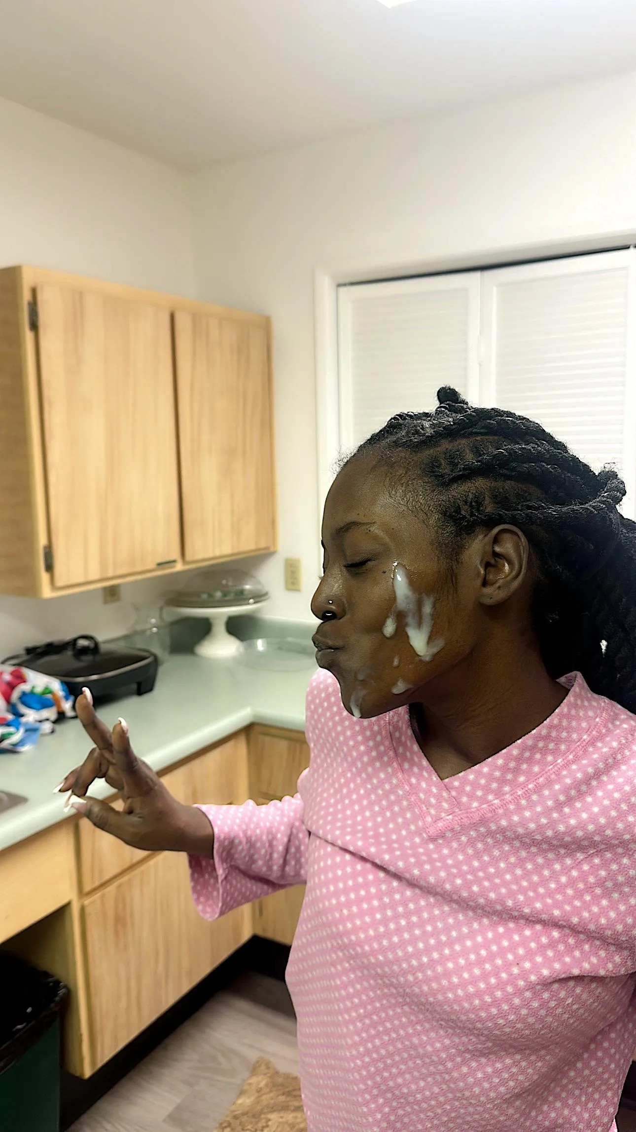 She me let me Cum all over her beautiful chocolate face 🤴🏾💦 👸🏿