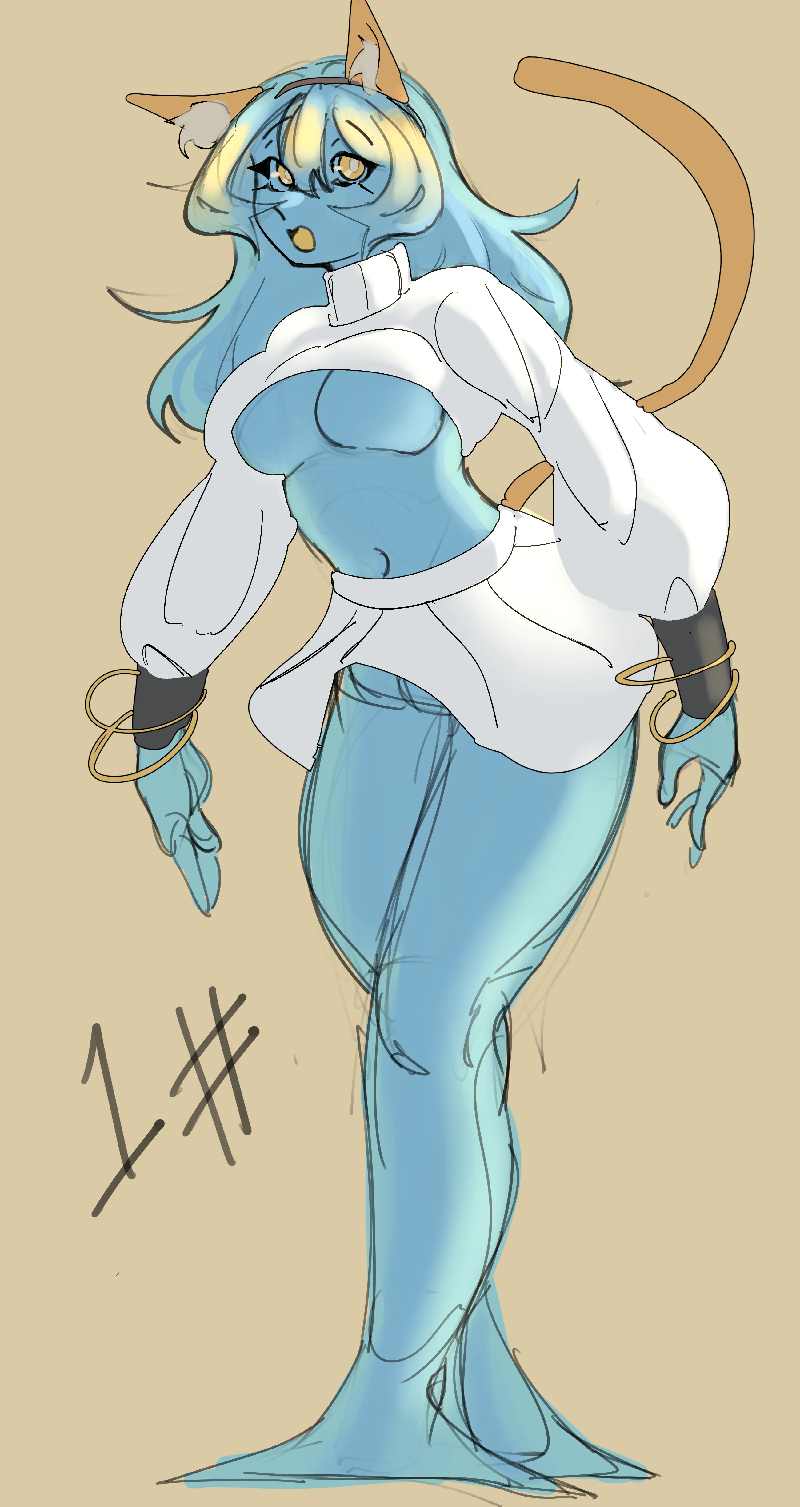 slime cat girl for (@wgsai13/me)