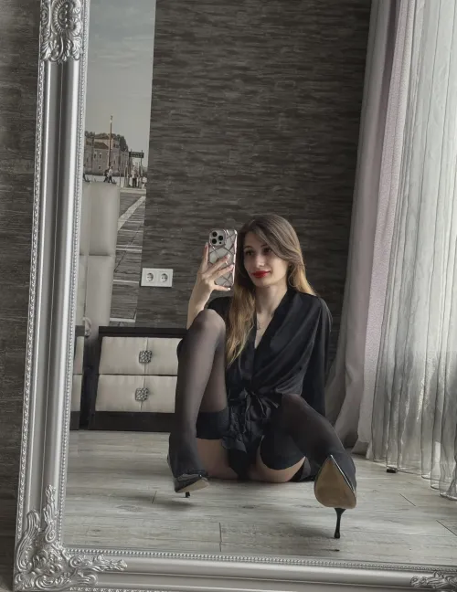 take everything else off but leave the heels on